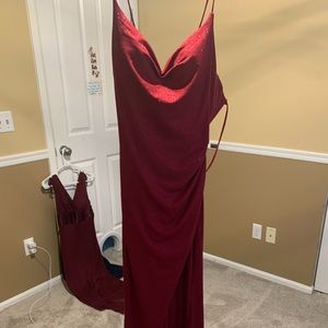 Cinderella Divine CH225 long red dress glitter shimmer